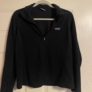 Patagonia Black Quarter-Zip Fleece Pullover